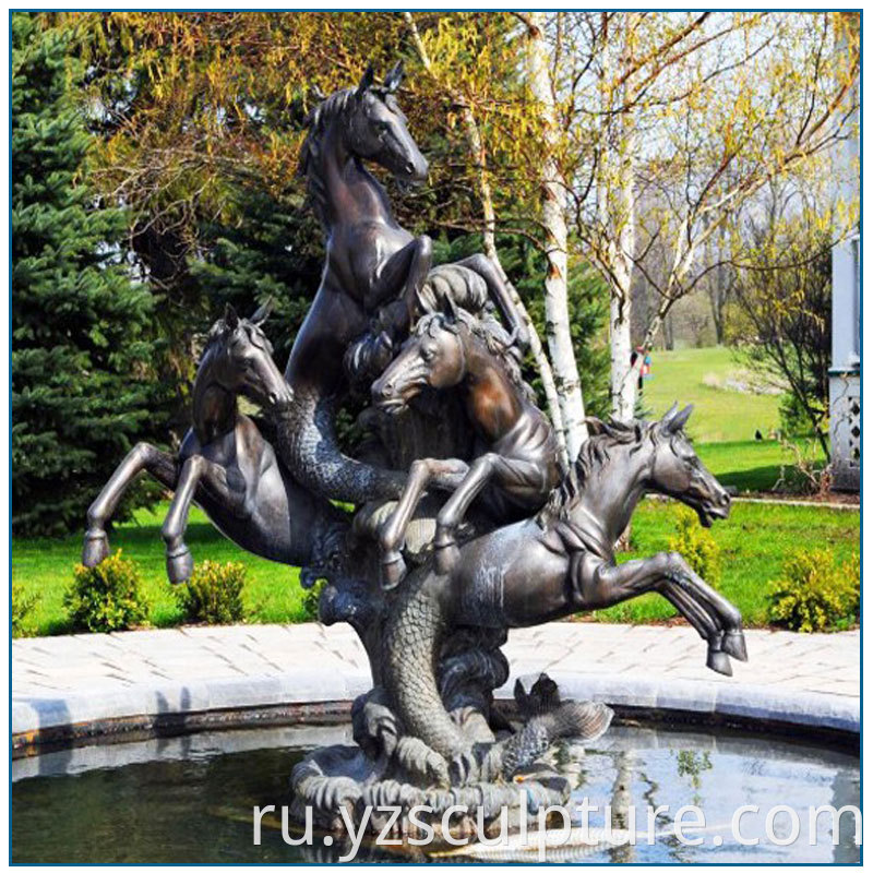 bronze horse fountain